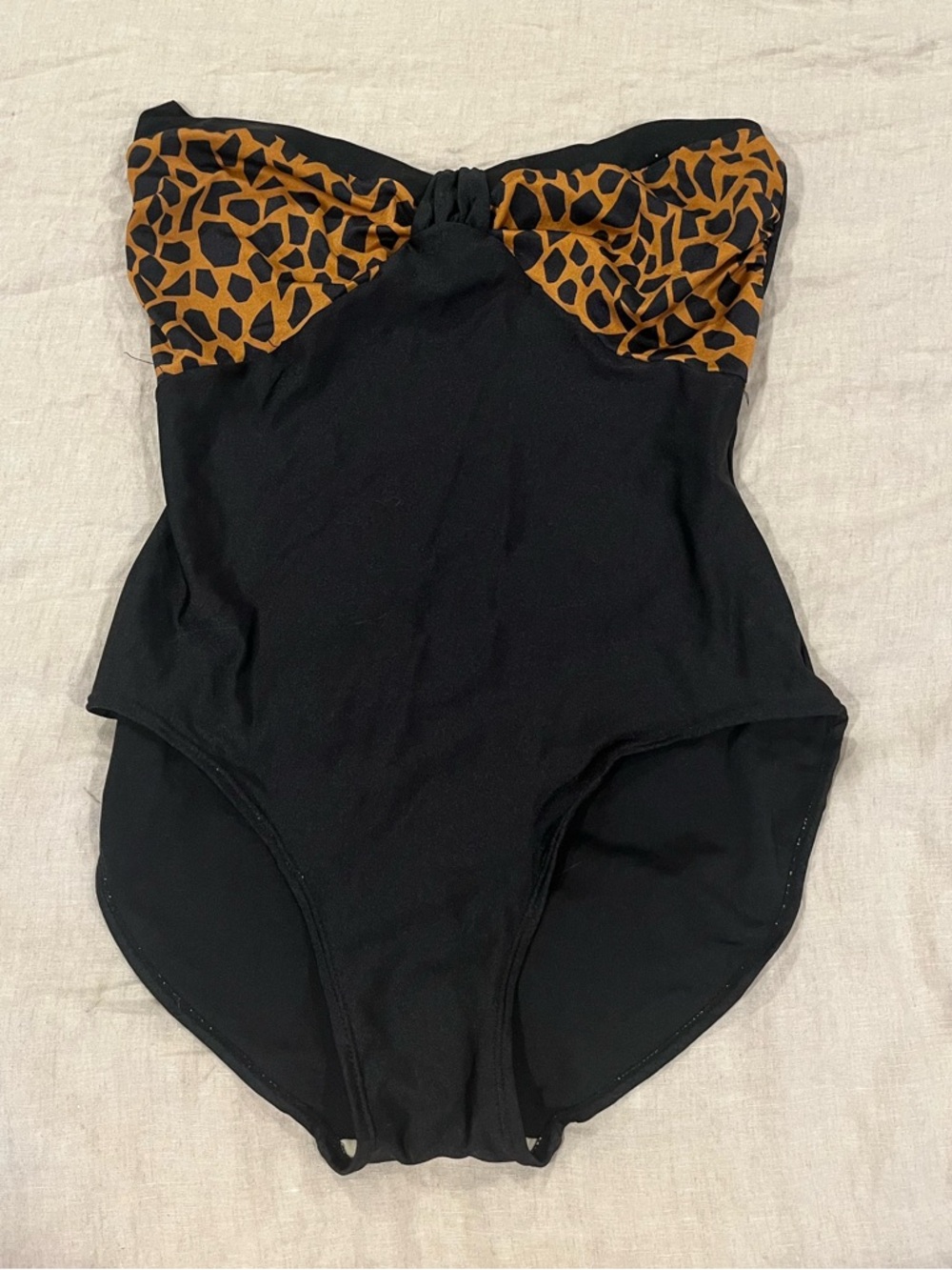 Vtg Strapless Pinup One Piece